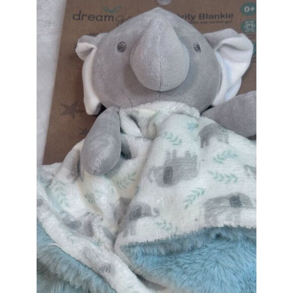Dreamgro Lovey Baby Elephant Activity Blankie Plush Fabric Sensory Teether Toys - Picture 3 of 8